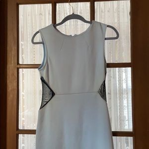 Baby Blue and Black Fitted Dress